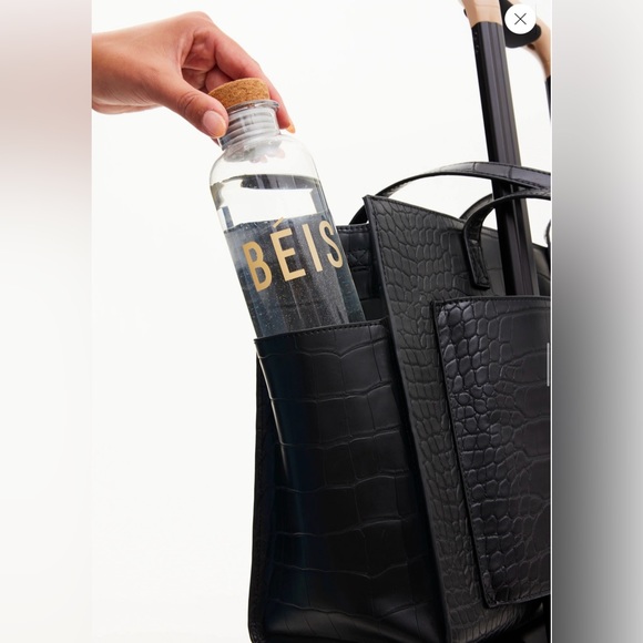 EUC* BEIS Work Tote - Black Croc - Picture 8 of 15